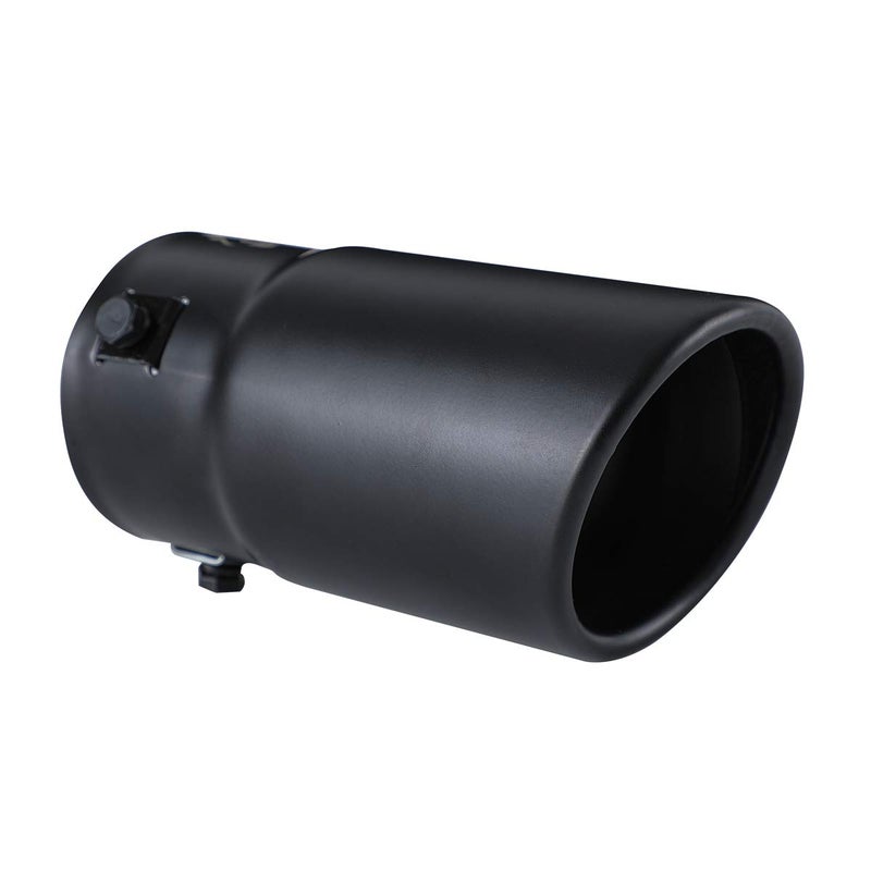Tritrust Black Exhaust tip - Fit 1.75 to 2.5 Inch Exhaust Tail Pipe Diameter- Black Coated Stainless Steel - Car Muffler Tips - Image 1